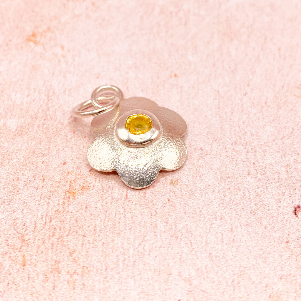 BlueHill Bloom Yellow Sapphire Flower Pendant