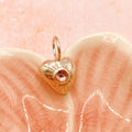 Chunky Silver Heart with Pink Tourmaline