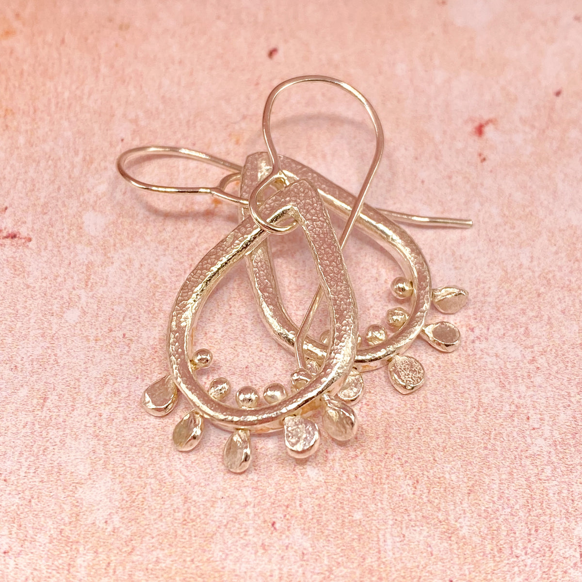 Handmade Kinetic Sterling Silver Paddle Earrings
