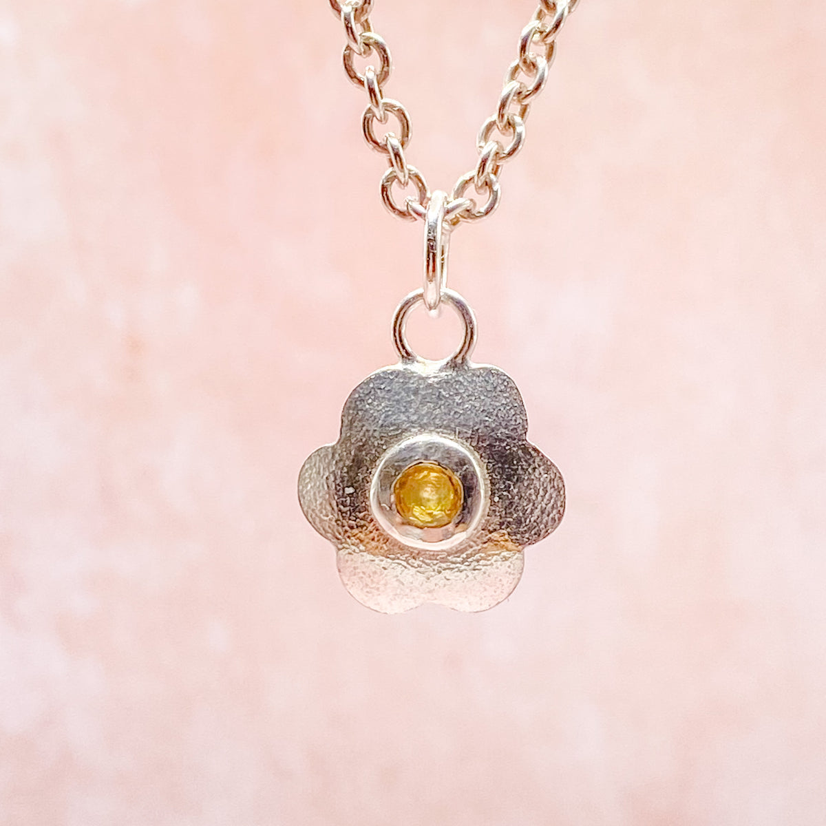 BlueHill Bloom Yellow Sapphire Flower Pendant