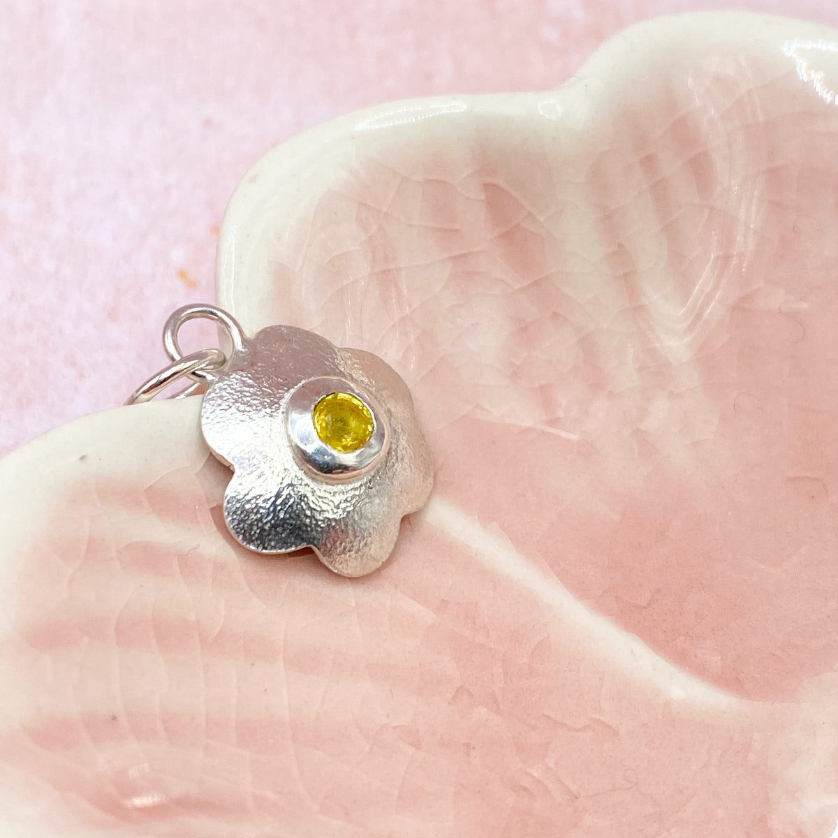 BlueHill Bloom Yellow Sapphire Flower Pendant