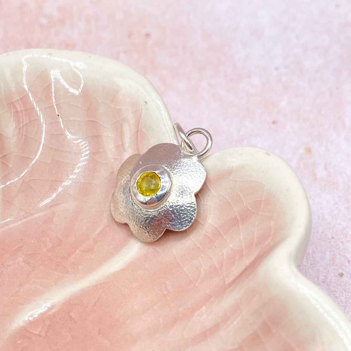 BlueHill Bloom Yellow Sapphire Flower Pendant