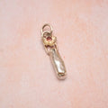Biwa Pearl and Pink Tourmaline Silver floral Pendant