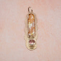 Biwa Pearl and Pink Spinel Pendant