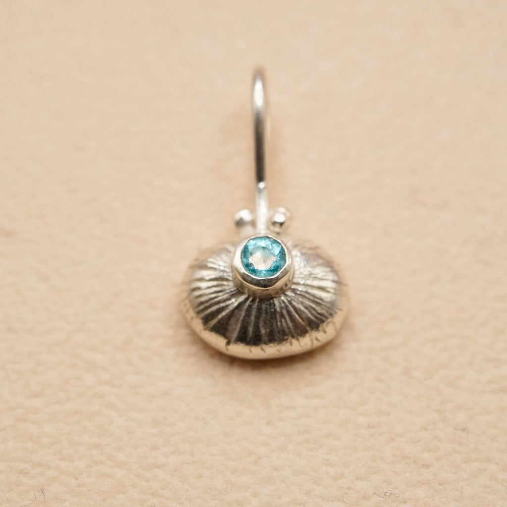 Apatite Sterling Silver Natural Shell Pendant