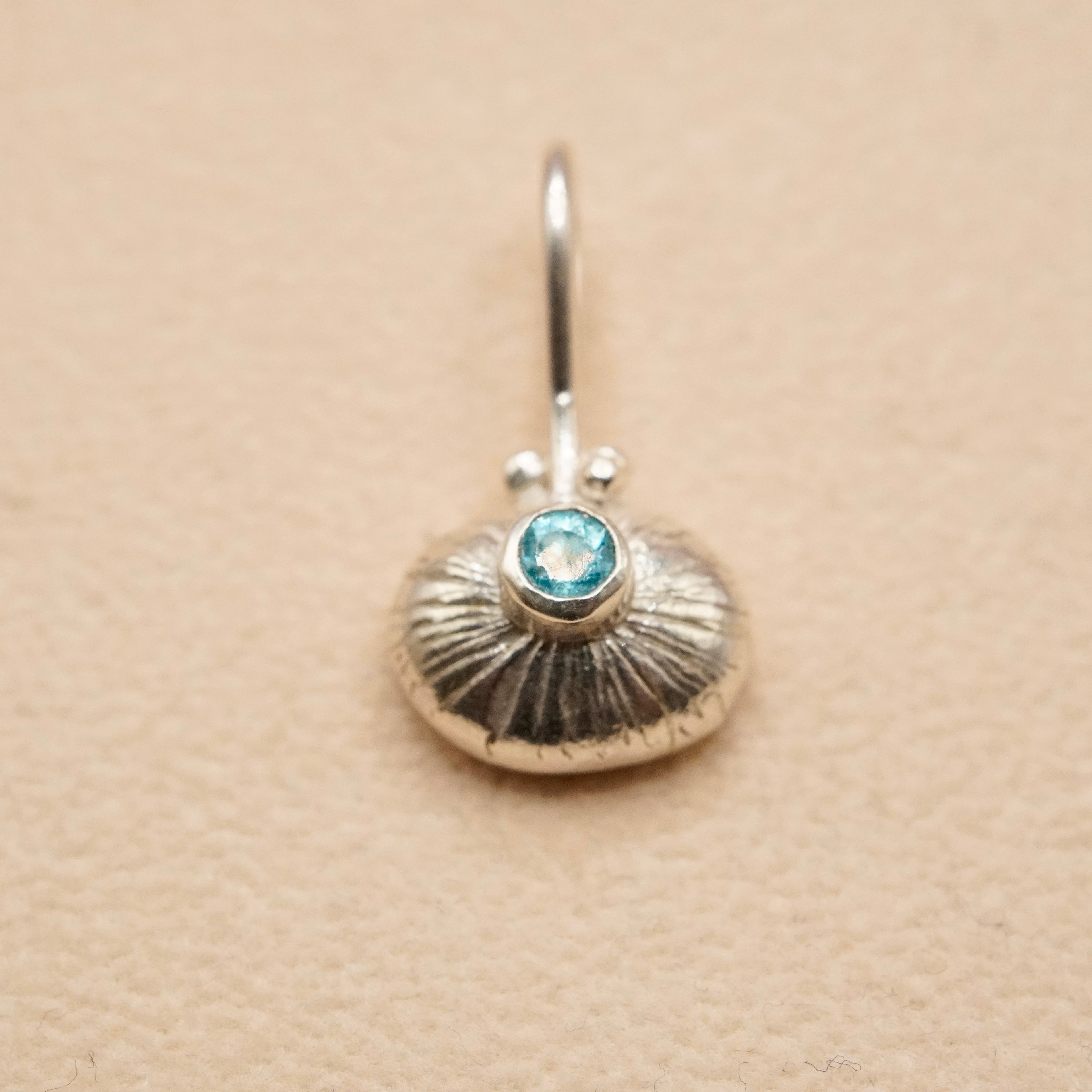 Apatite Sterling Silver Natural Shell Pendant