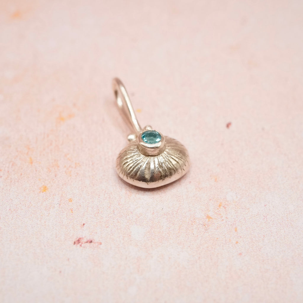 Apatite Sterling Silver Natural Shell Pendant