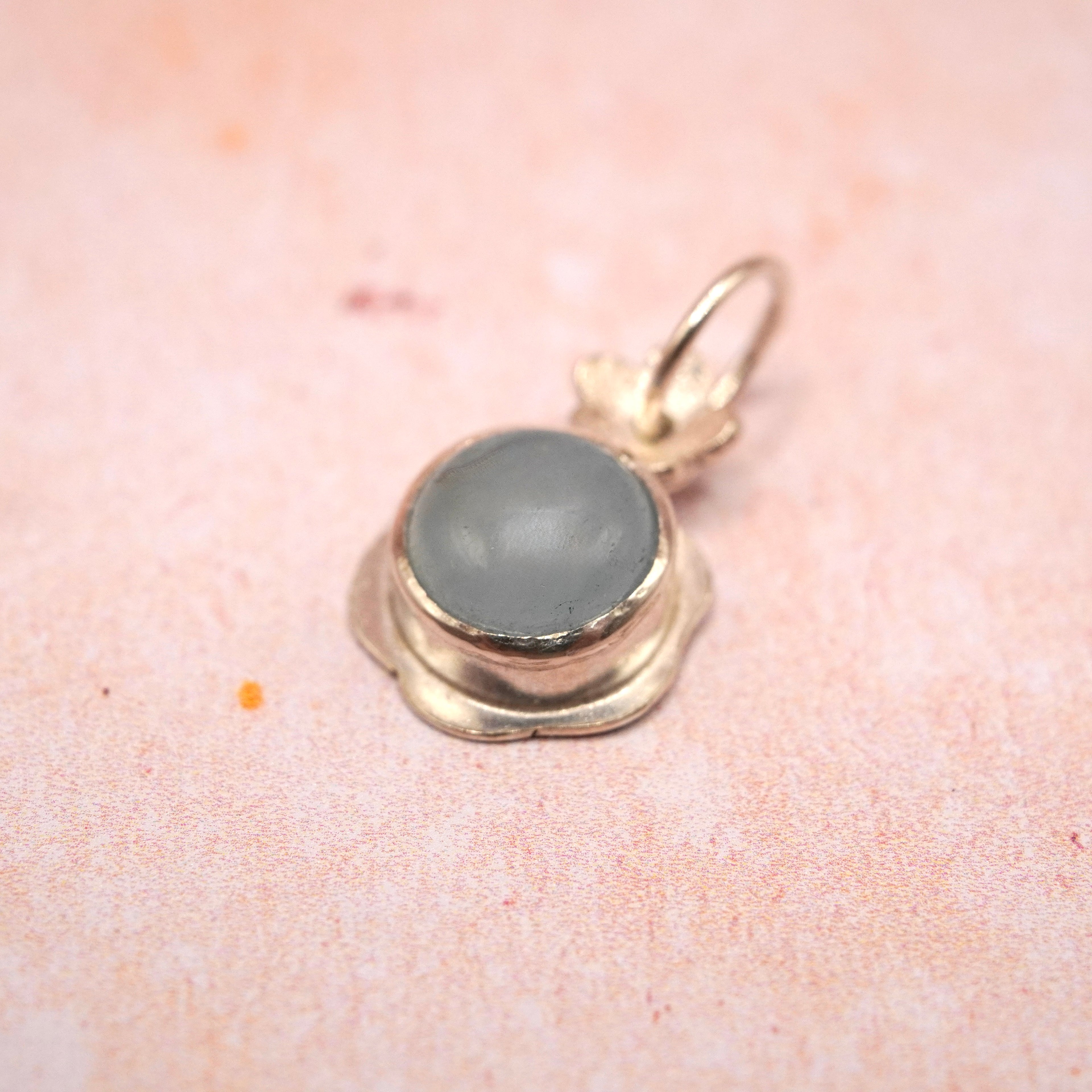 Handmade Sterling Silver & Aquamarine Floral Pendant