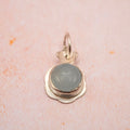 Handmade Sterling Silver & Aquamarine Floral Pendant