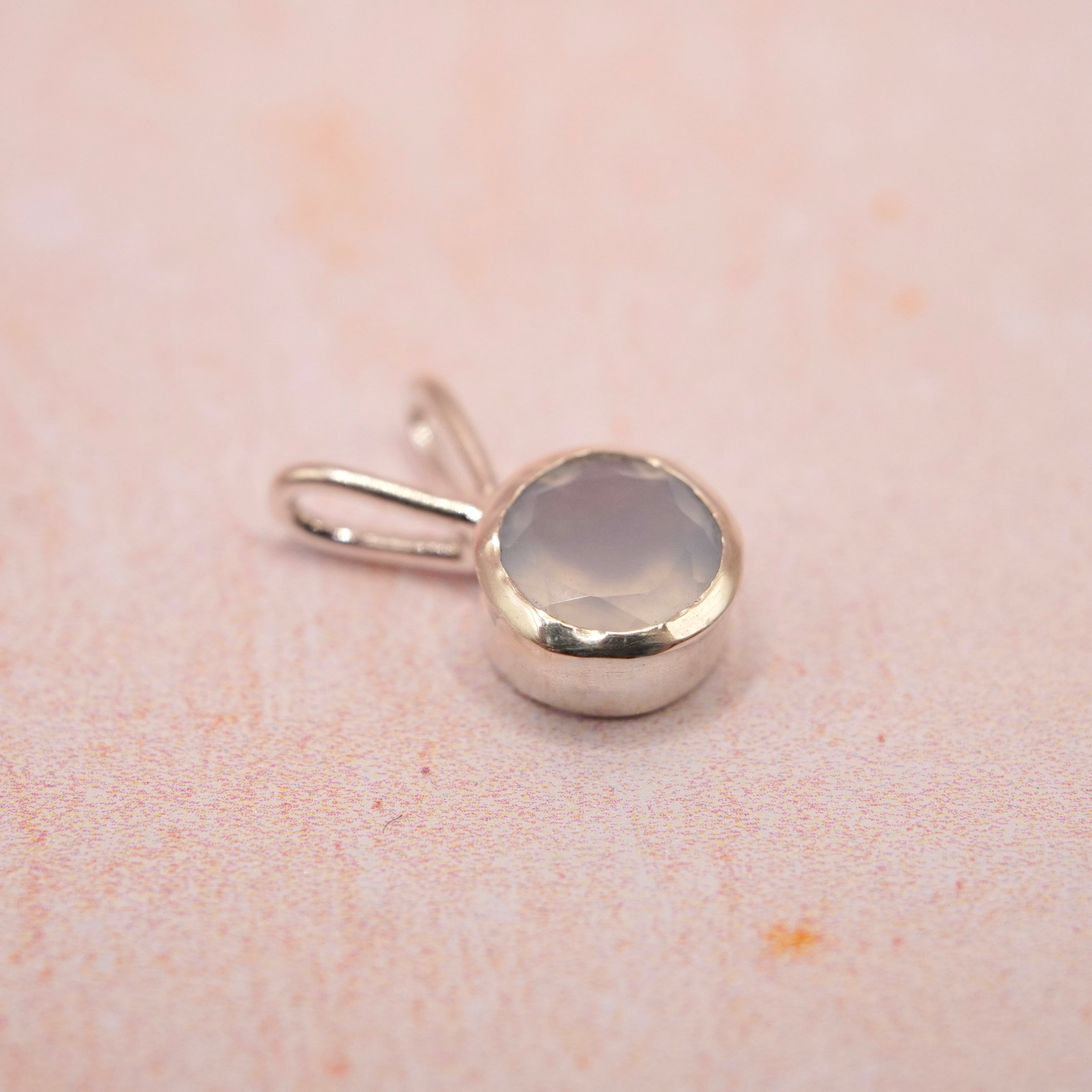 Chalcedony Sterling Silver Pendant Handmade