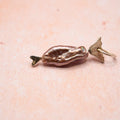 Sterling Silver Baroque Pearl Fish Charm, fresh water fish pendant