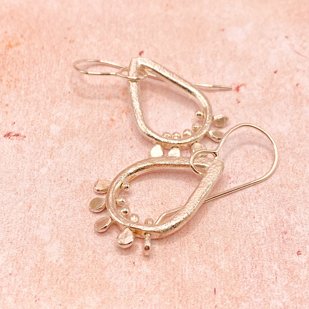 Handmade Kinetic Sterling Silver Paddle Earrings