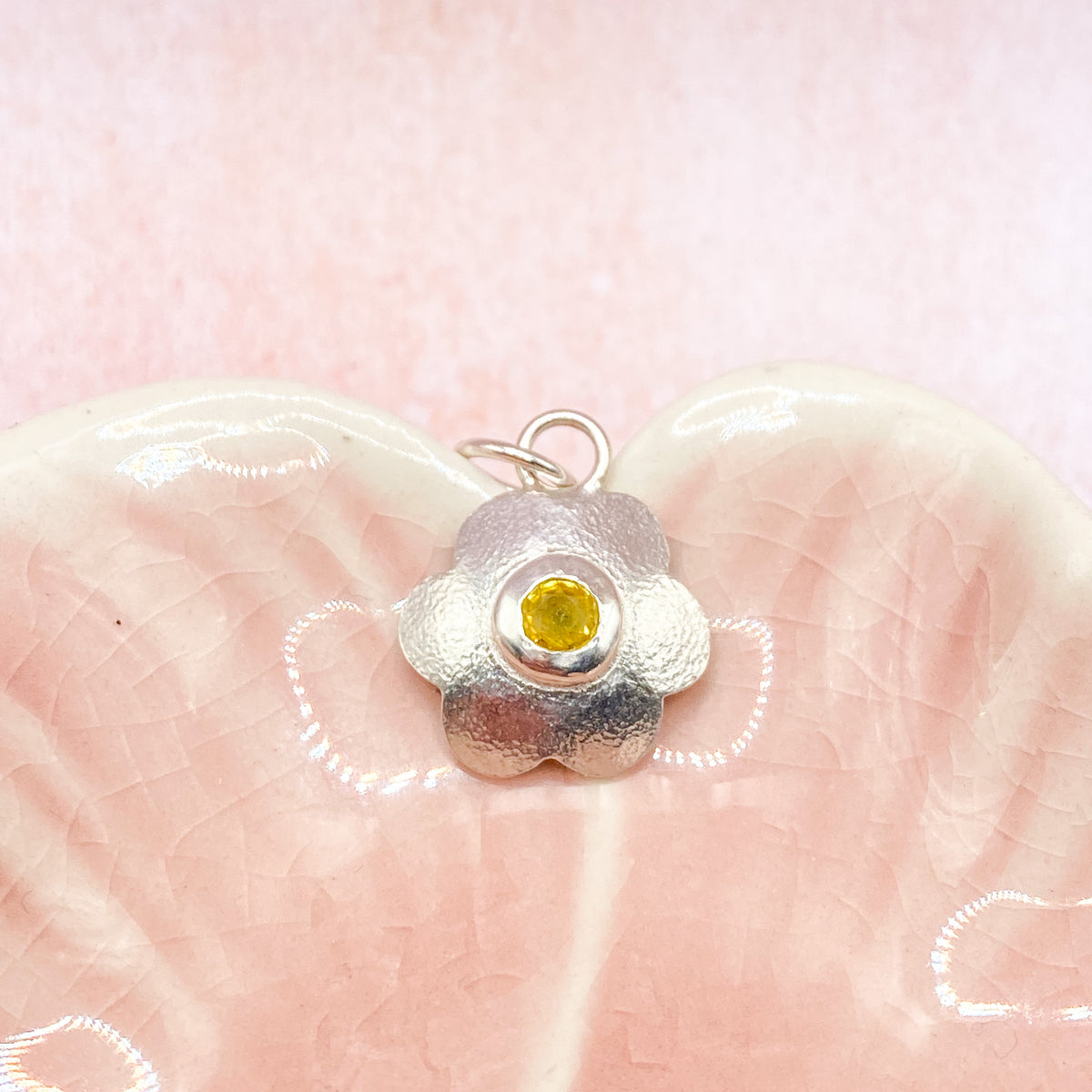BlueHill Bloom Yellow Sapphire Flower Pendant