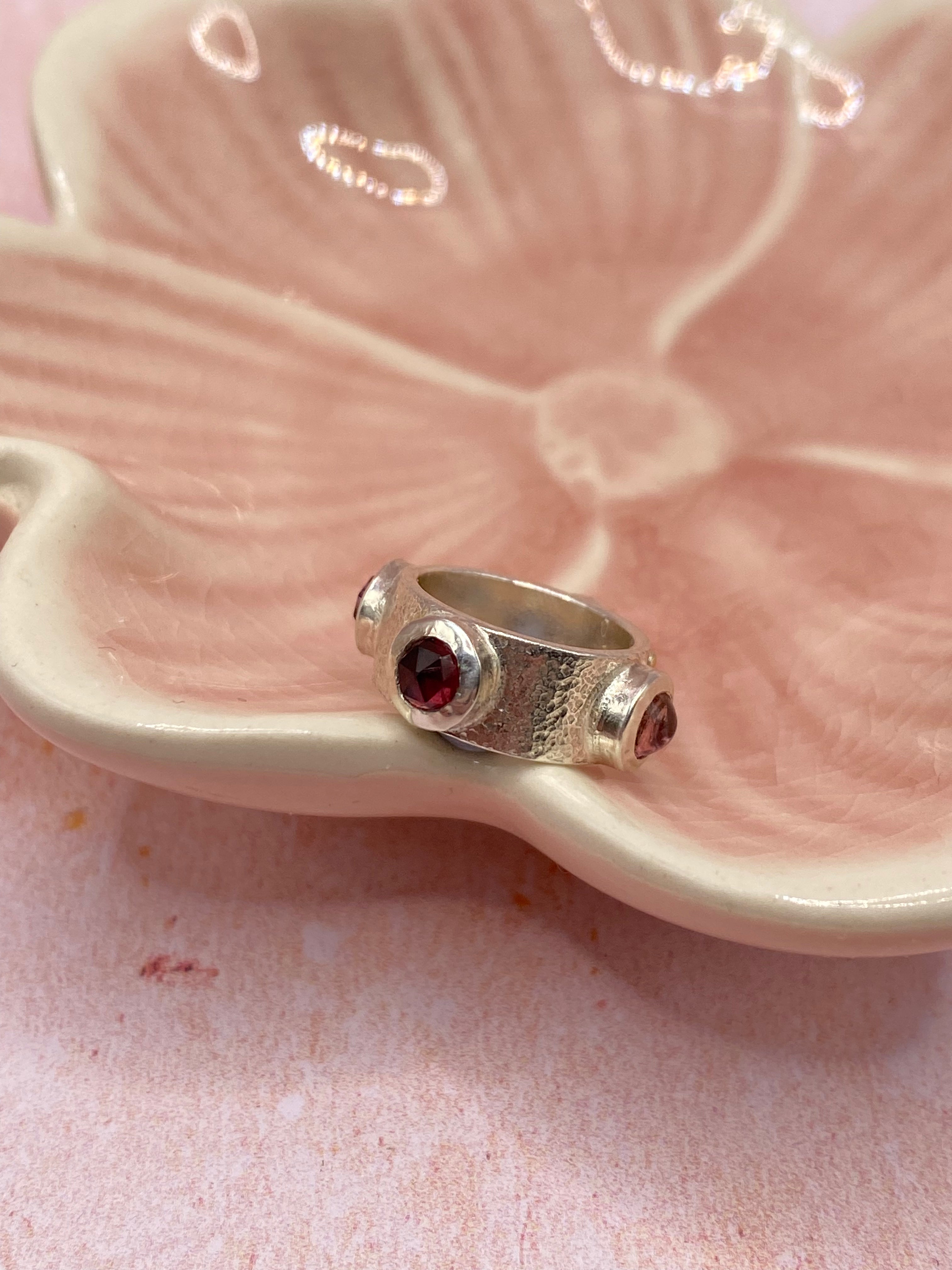 Gemstone Charm Silver & Gold