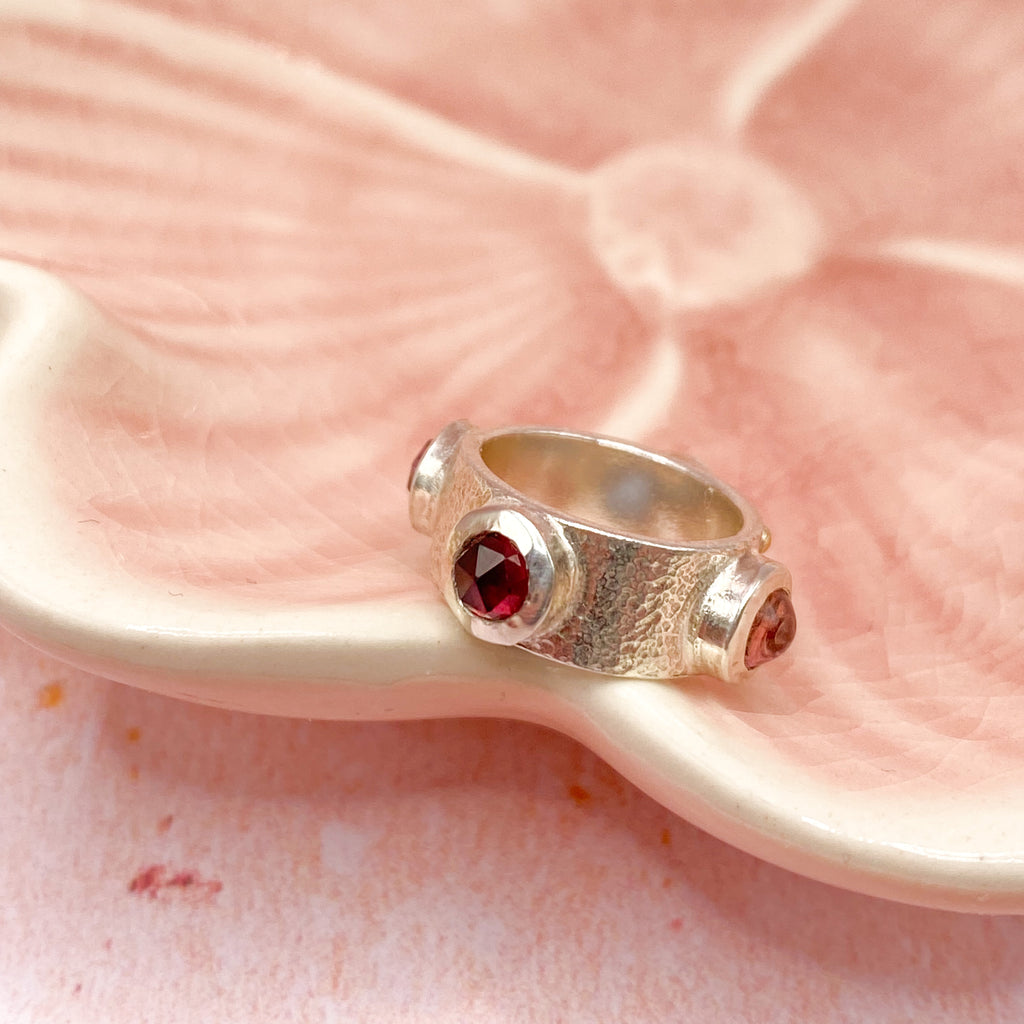 Gemstone Charm Silver & Gold