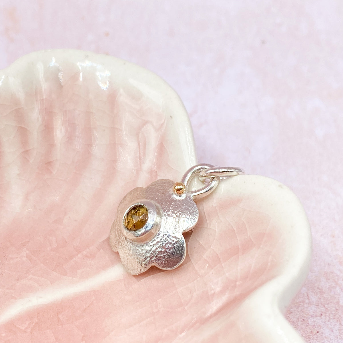 Bluehill Bloom Yellow Tourmaline Flower Pendant