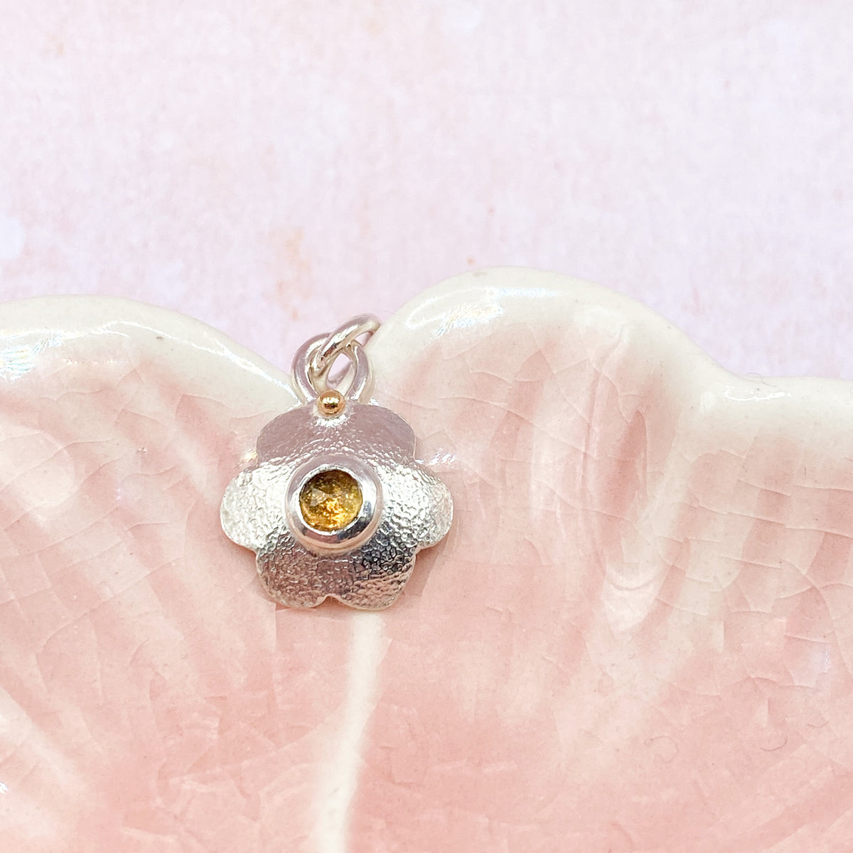 Bluehill Bloom Yellow Tourmaline Flower Pendant