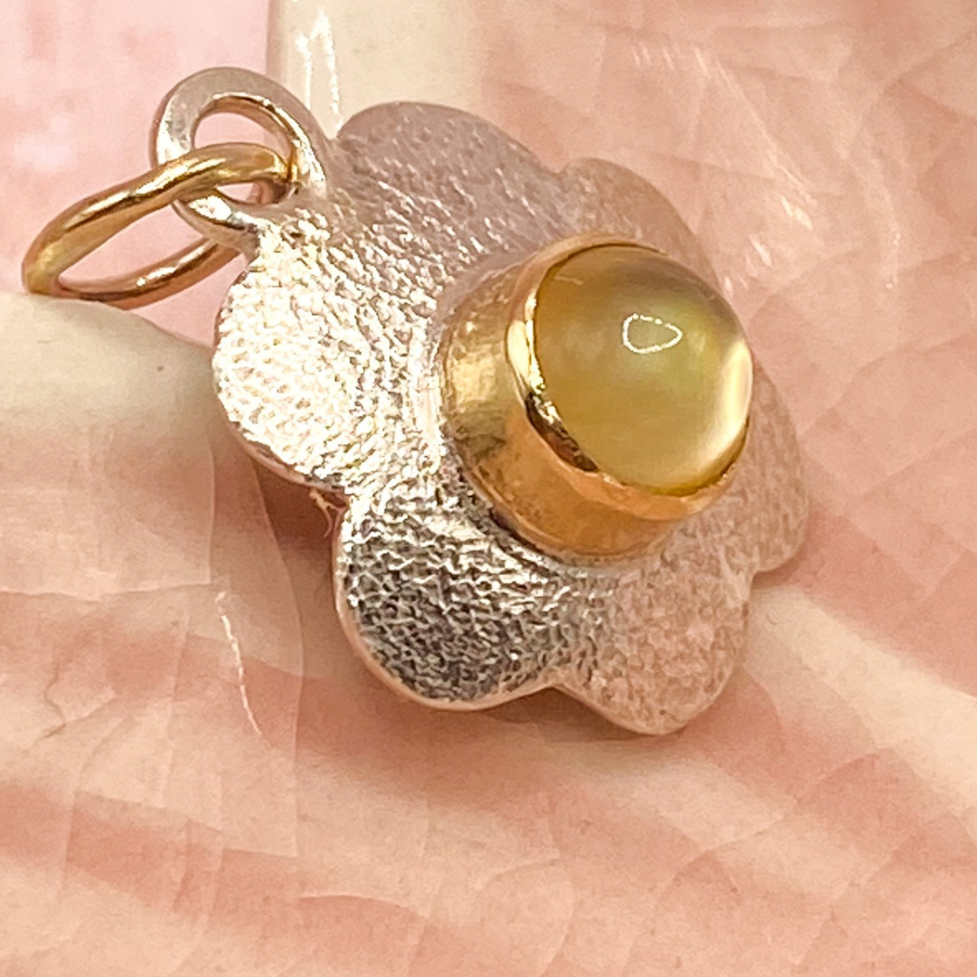 Citrine in Silver & Gold Pendant Bluehill Bloom Collection