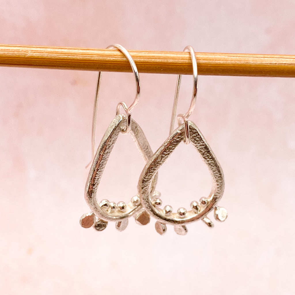 Handmade Kinetic Sterling Silver Paddle Earrings