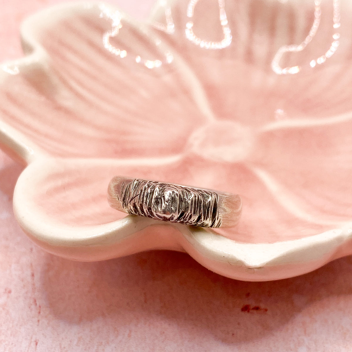 One of a Kind Hand Carved Sterling Silver Ring