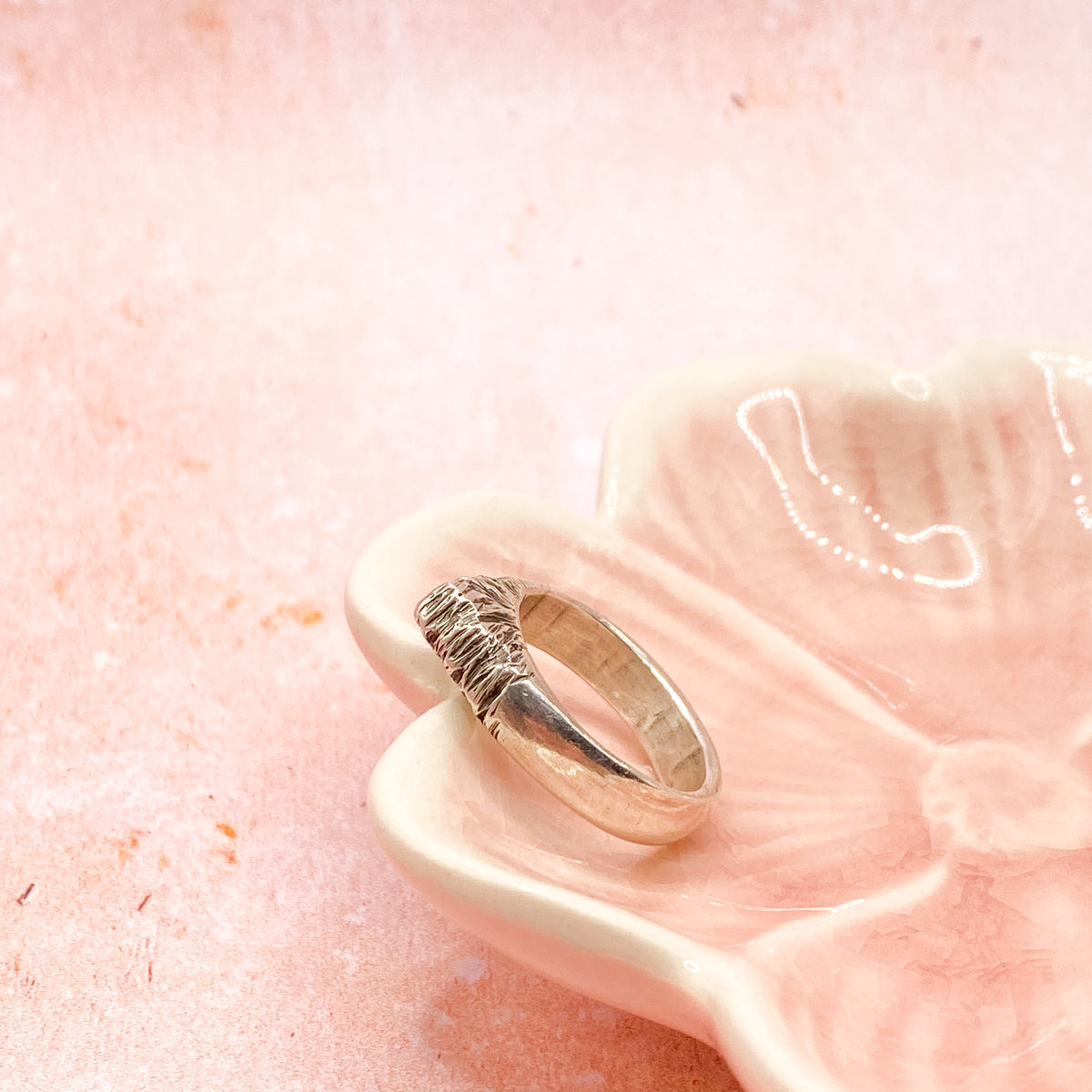 One of a Kind Hand Carved Sterling Silver Ring